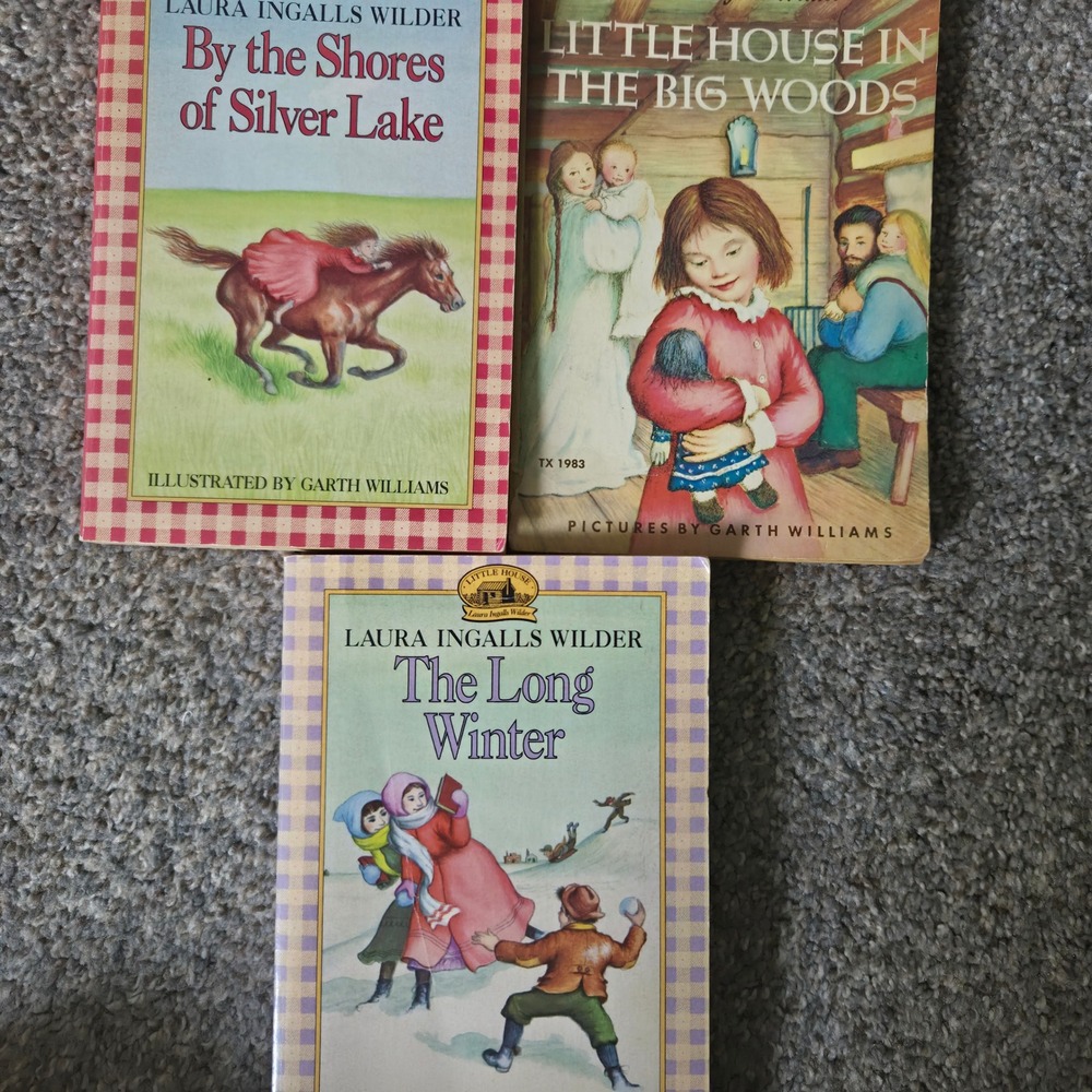 Little House on the Prairie 3 Book Lot Laura Ingalls Wilder Garth Williams PB